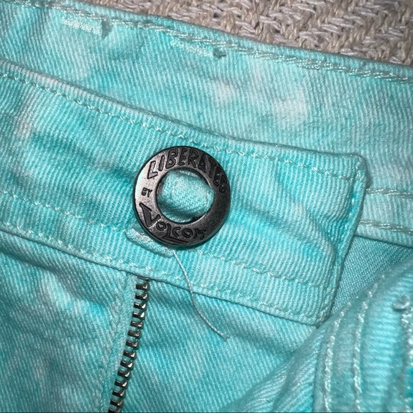 Volcom Sound Check Denim Shorts 26 Light Blue Teal - Picture 8 of 9
